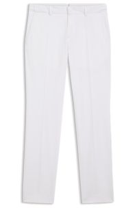 Slim-fit trousers in washable stretch cotton, White