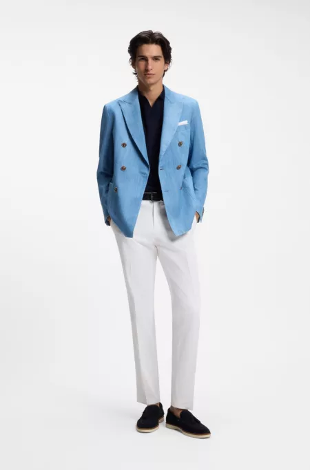 Pantalon Slim en coton stretch lavable