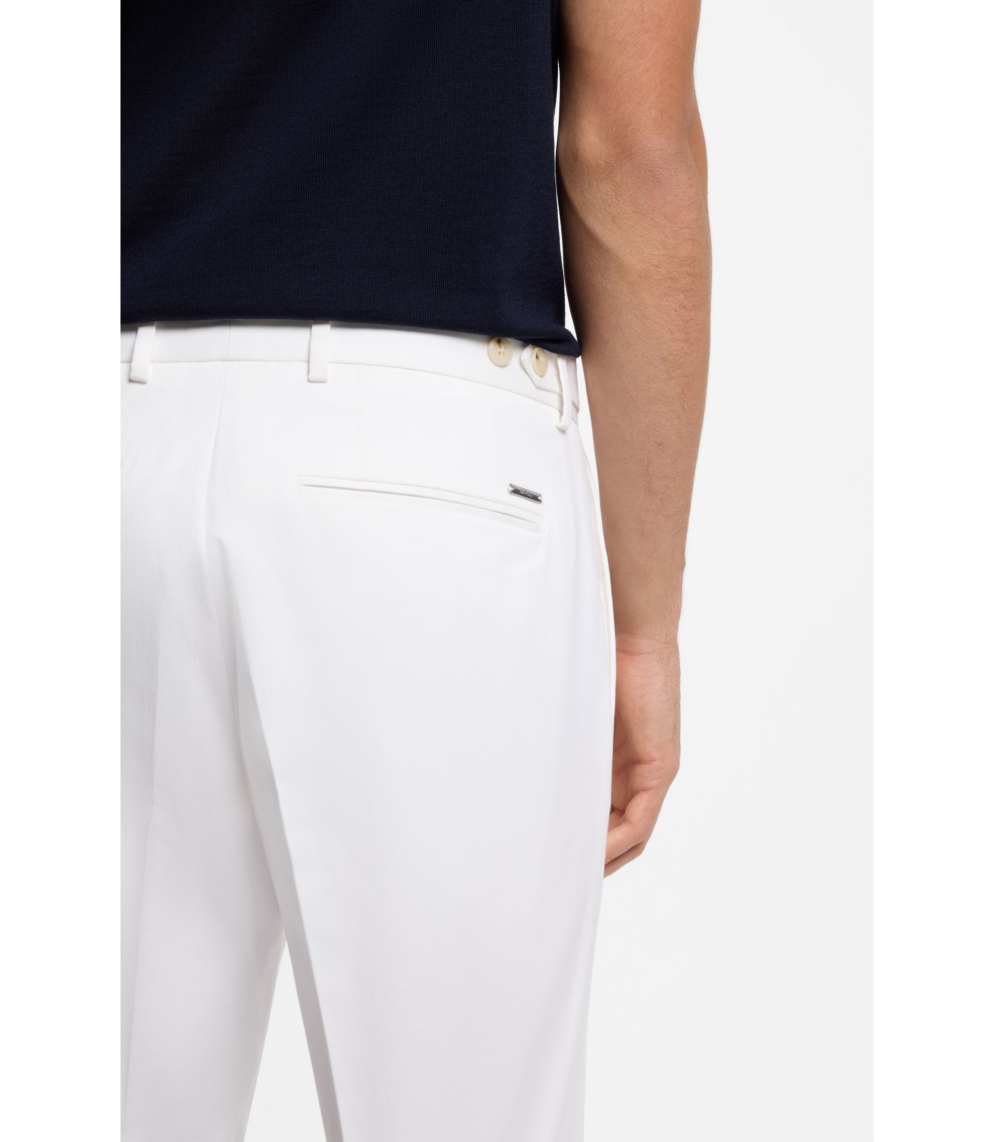 BOSS - スリムフィットパンツ ウォッシャブル ストレッチコットン
