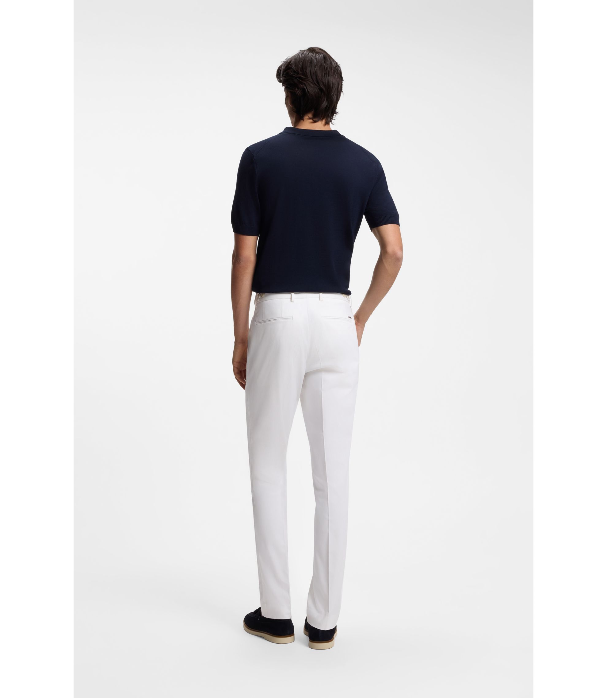 BOSS - スリムフィットパンツ ウォッシャブル ストレッチコットン