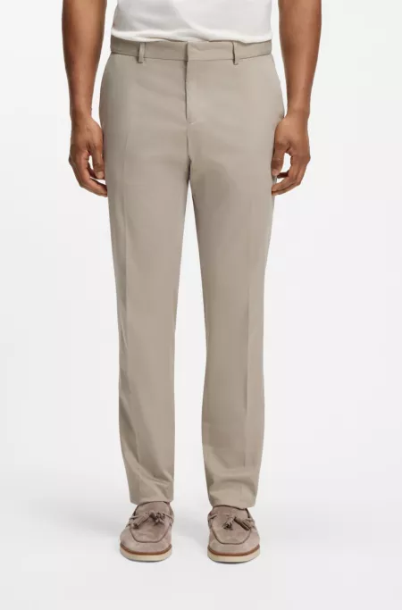 Pantalones slim fit de algodón elástico lavable