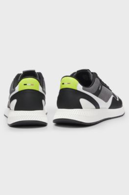Mesh trainers with ribbed sole, Dark Grey