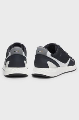 Mesh trainers with ribbed sole, Dark Blue