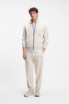 Sock trainers with suede trims , Light Beige