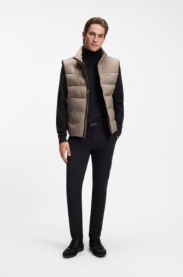 Wool-blend rollneck sweater with structured details, Black