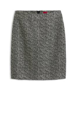 Hugo Slim-fit pencil skirt with herringbone pattern midikjolar – bild 4