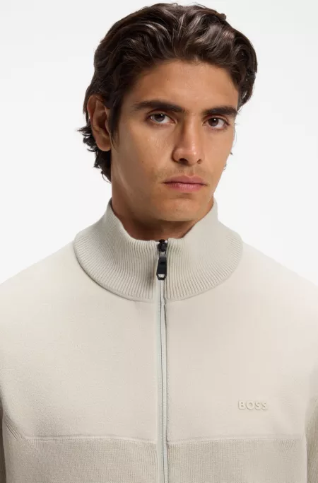 Veste hybride zippée en tissu stretch