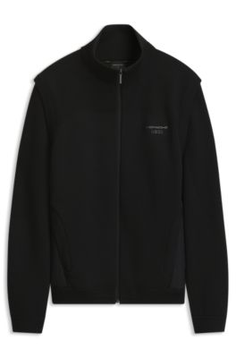 Porsche x BOSS hybrid jacket with detachable sleeves, Black