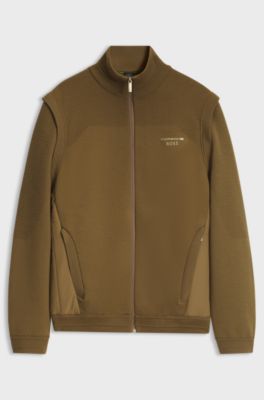 Porsche x BOSS veste hybride avec manches d&eacute;tachables, Marron