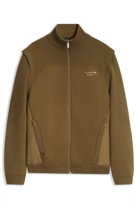 Porsche x BOSS hybrid jacket with detachable sleeves