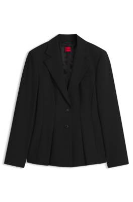 Hugo Regular-fit blazer with pleated peplum hem dam – bild 4