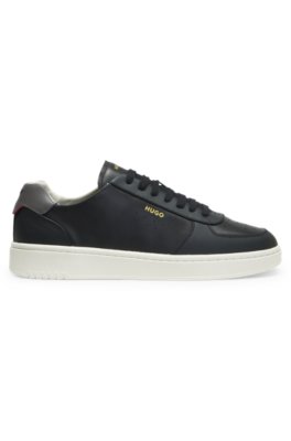 Hugo Leather trainers with gold-tone logo låga sneakers herr – bild 3