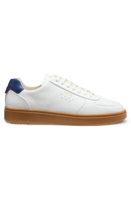 Hugo Leather trainers with gold-tone logo låga sneakers herr – bild 3