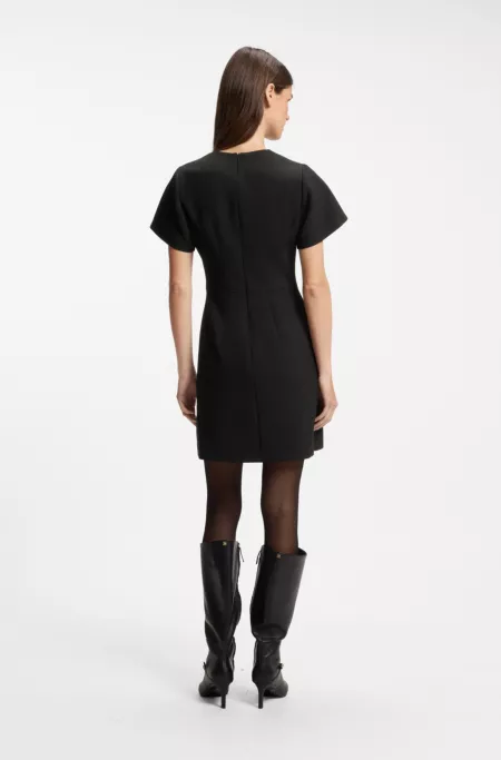 Sequin-trim evening dress