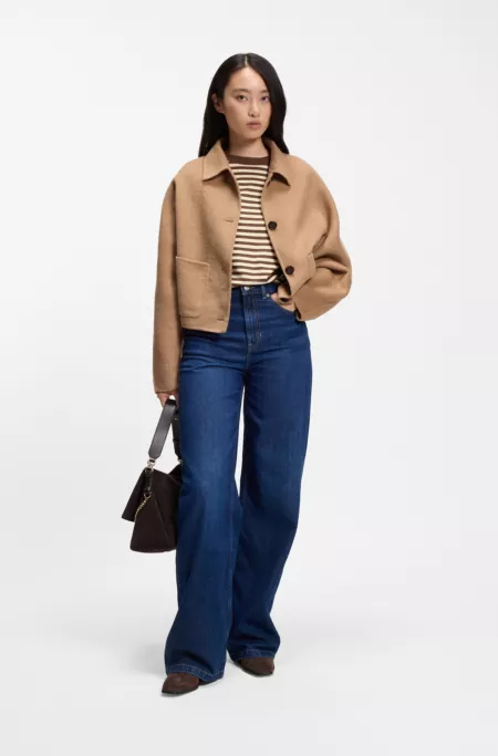 Striped cotton T-shirt with chest pocket