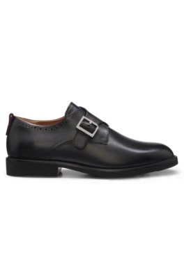 Hugo Leather monk shoes with brogue details finskor herr – bild 3