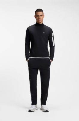 Crew-neck sweatshirt in a cotton blend, Dark Blue