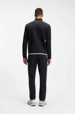 Crew-neck sweatshirt in a cotton blend, Dark Blue