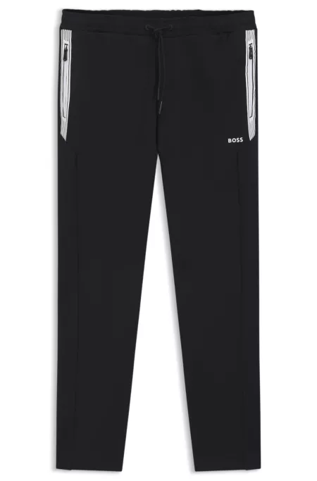 Pantalon en jersey de coton mélangé avec cordon de serrage