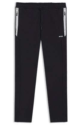 Drawstring trousers in cotton-blend jersey