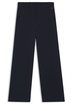 Wide-leg trousers in crease-resistant performance twill
