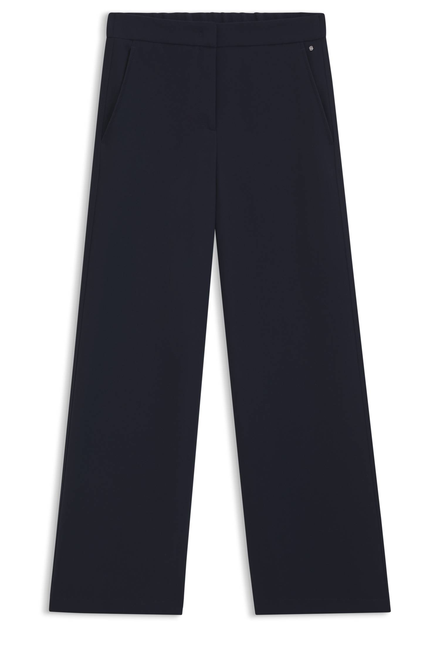 Boss Wide-leg trousers in crease-resistant performance twill byxor dam – bild 4