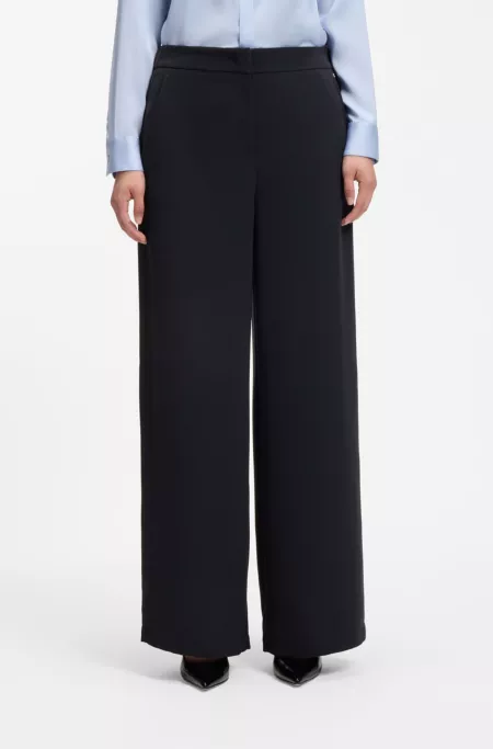Pantalon large en twill Performance résistant aux plis