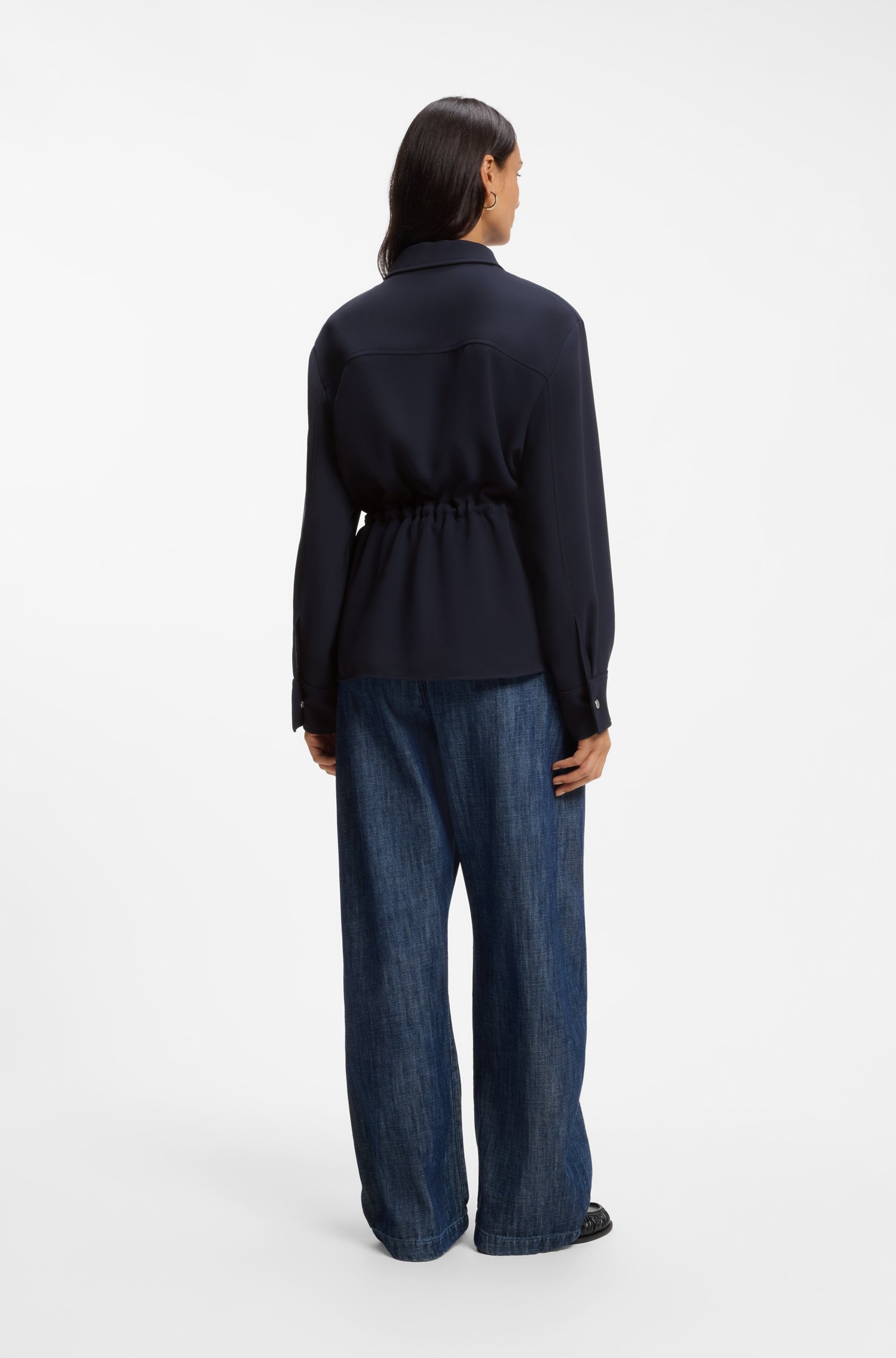 Boss Crease-resistant jacket with adjustable drawstring waist dam – bild 2