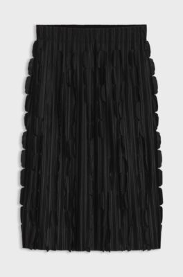 Pliss&eacute; skirt, Black