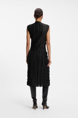 Pliss&eacute; skirt, Black