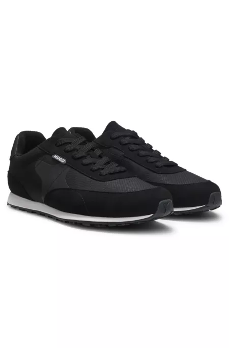 Ripstop lace-up trainers with EVA-rubber sole