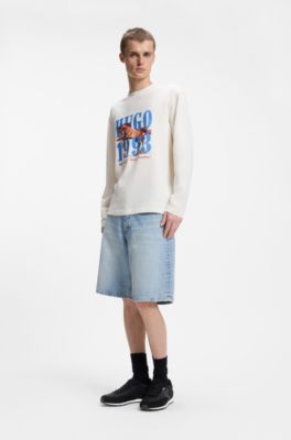Sneakers stringate in ripstop con suola in gomma EVA, Nero
