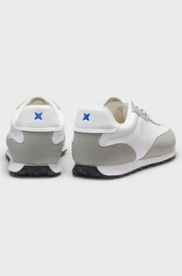 Ripstop lace-up trainers with EVA-rubber sole, Natural