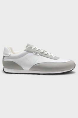 Ripstop lace-up trainers with EVA-rubber sole, Natural