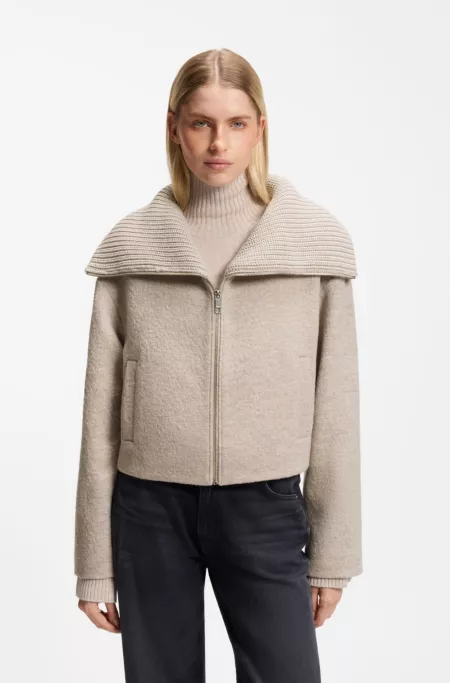 Veste zippée en laine vierge