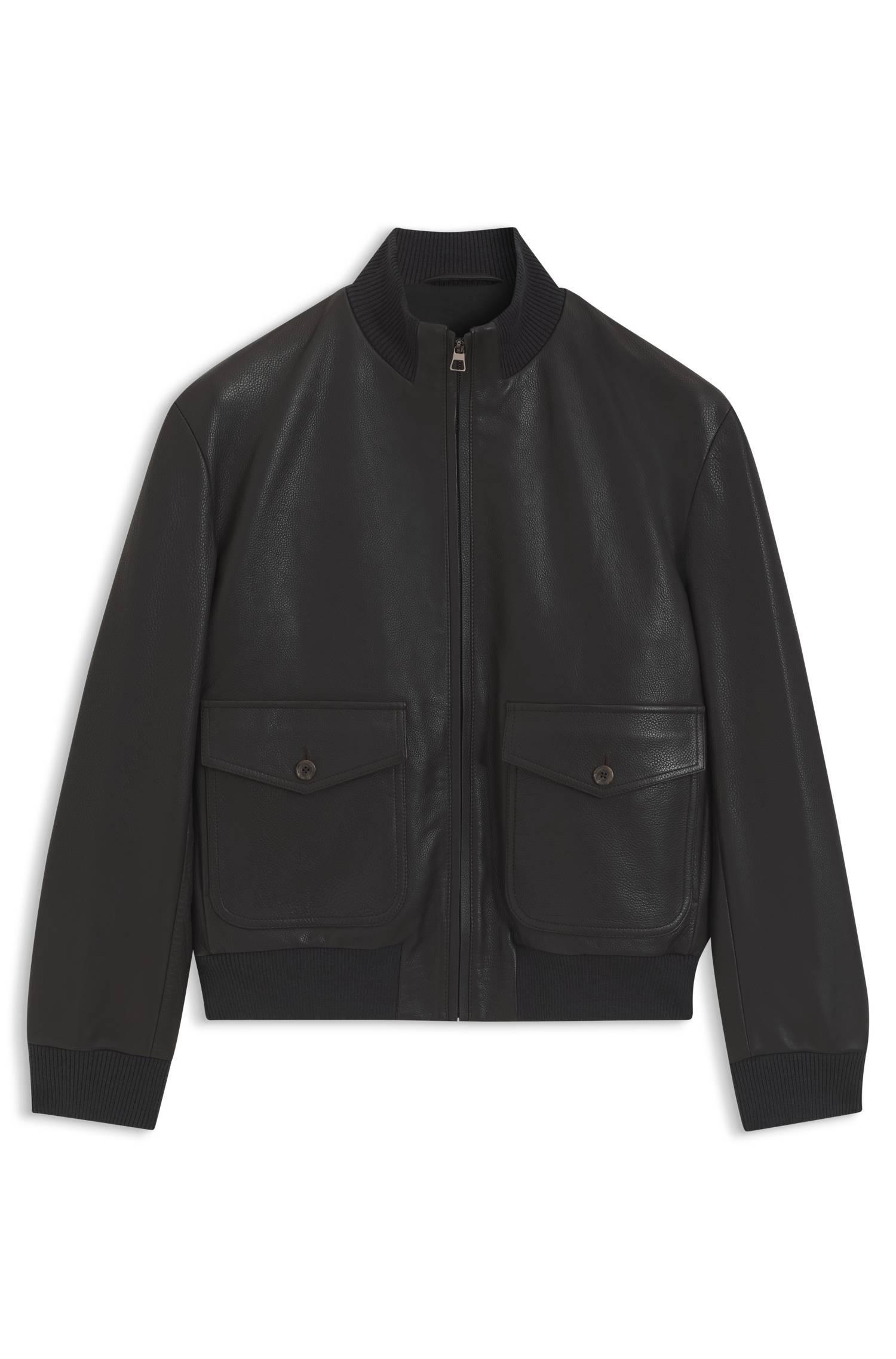 Boss BY BECKHAM leather jacket with knit trims jackor herr – bild 4