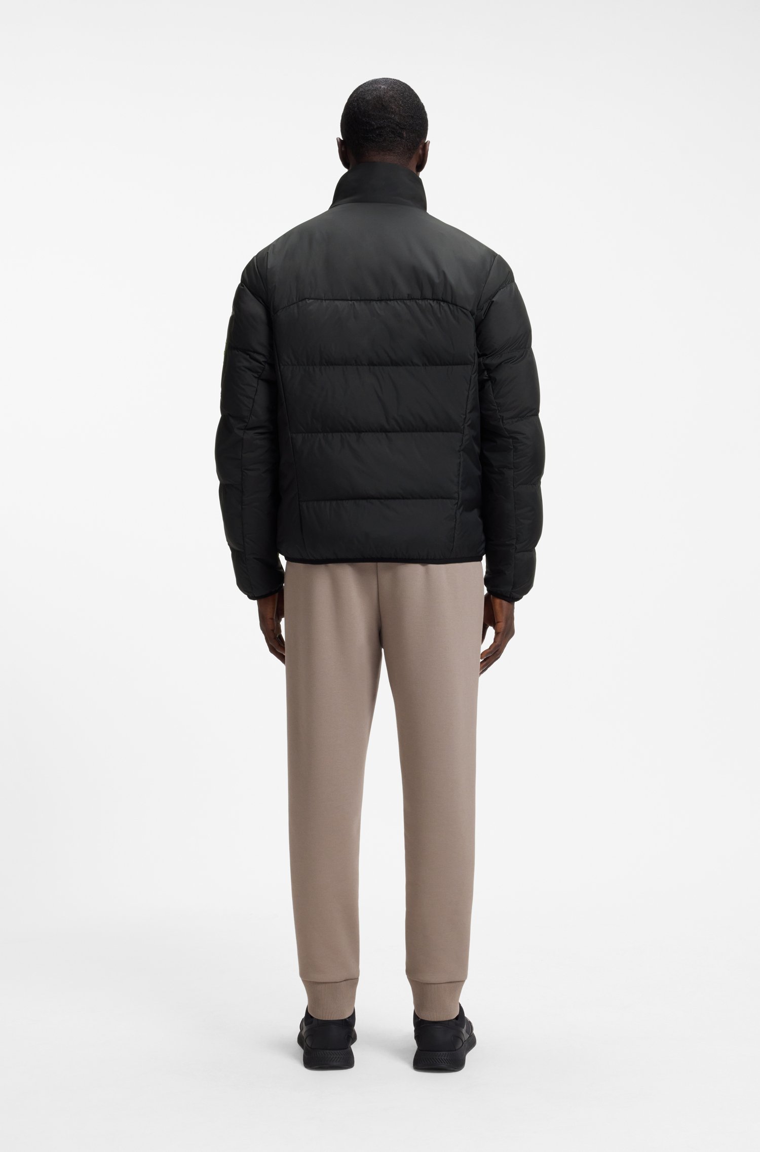 Boss Water-repellent puffer jacket with zipped sleeve pocket jackor herr – bild 2