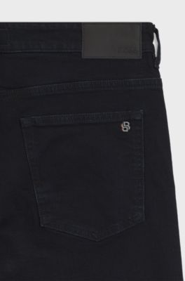 Jeans slim fit in comodo denim elasticizzato blu scuro, Blu scuro