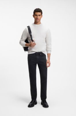 Slim-fit jeans in dark-blue comfort-stretch denim, Dark Blue