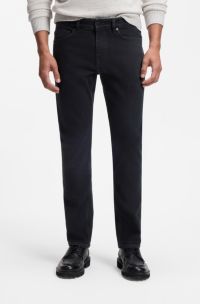 Jean Slim en denim stretch bleu fonc&eacute; confortable, Bleu fonc&eacute;