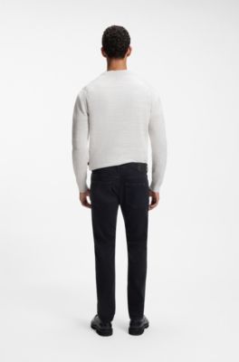 Slim-fit jeans in dark-blue comfort-stretch denim, Dark Blue