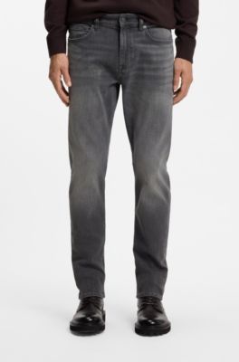 Slim-fit grey jeans in flexible soft-motion denim, Grey