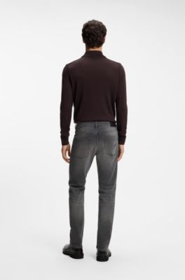 Slim-fit grey jeans in flexible soft-motion denim, Grey
