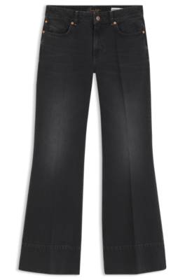 Boss Low-rise regular-fit jeans in bootcut cotton dam – bild 4