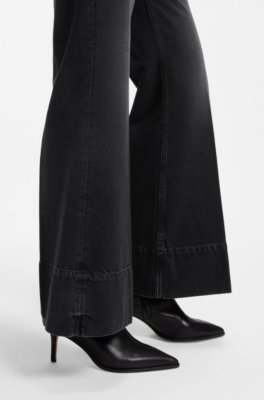 Boss Low-rise regular-fit jeans in bootcut cotton dam – bild 3