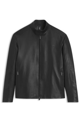 BOSS - Porsche x BOSS Signature Edition leather jacket - Black