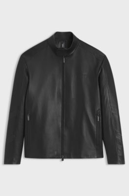 Porsche x BOSS Signature Edition leren jas, Zwart