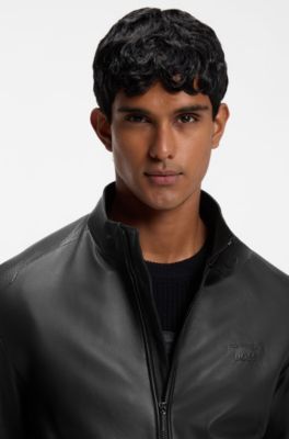 Porsche x BOSS Signature Edition leren jas, Zwart