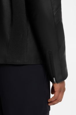 Porsche x BOSS Signature Edition leren jas, Zwart
