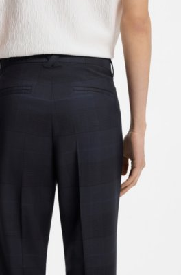 Hugo Extra-slim-fit trousers in virgin wool kostymbyxor herr – bild 3